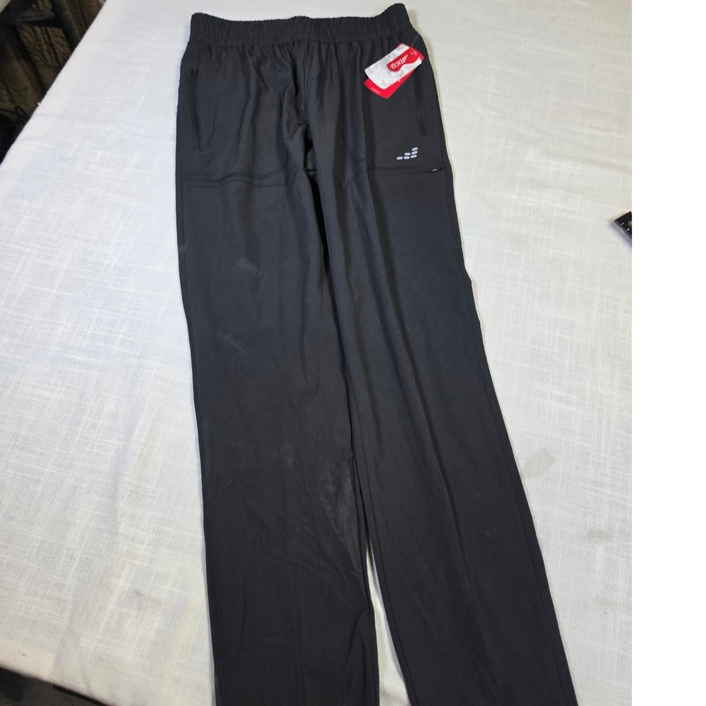 BCG Mens Training Pants Black Athletic Joggers Zipper Pockets Small NWT